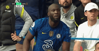 Man In Chelsea Jersey Watching Soccer GIF