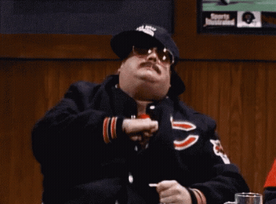 Man In Chicago Bears Jacket Throwing Baseball GIF