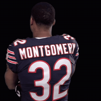 Man In Chicago Bears Jersey Number 22 GIF