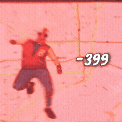 Man In Chicken Mask With Miami Map GIF