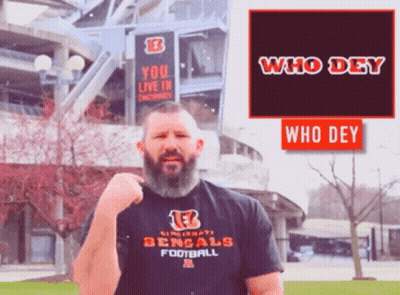Man In Cincinnati Bengals Football Shirt GIF
