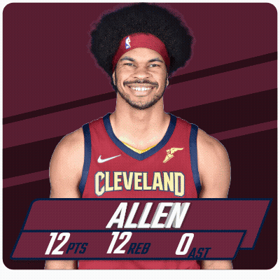 Man In Cleveland Allen Jersey And Headband GIF