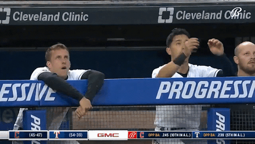 Man In Cleveland Baseball Jersey GIF