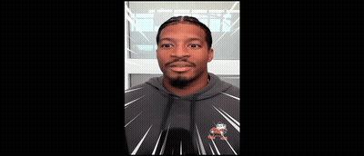 Man In Cleveland Browns Hoodie GIF