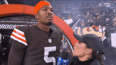Man In Cleveland Browns Jersey Number 5 GIF