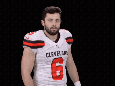 Man In Cleveland Football Jersey Number 6 GIF