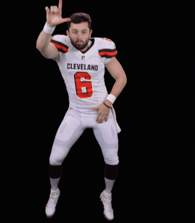 Man In Cleveland Jersey Dancing GIF