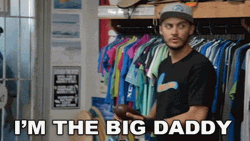 Man In Clothing Shop Saying I'm The Big Daddy GIF