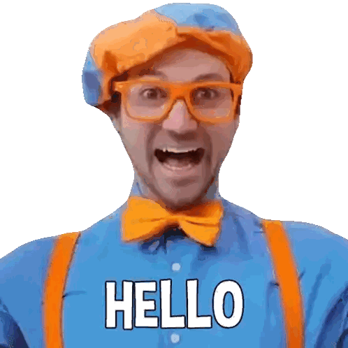 Man In Clown Costume Says Hello Sticker