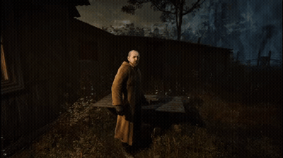 Man In Coat In Front Of Building GIF