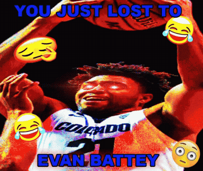 Man In Colorado Jersey Holding Basketball GIF