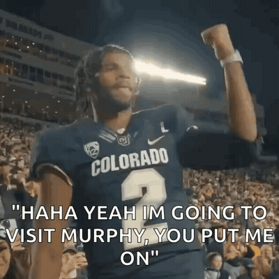 Man In Colorado Jersey Says Haha Yeah Im Going To Visit Murphy You Put Me On GIF