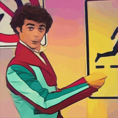 Man In Colorful Jacket By No Smoking Sign GIF