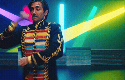 Man In Colorful Military Uniform Dancing GIF