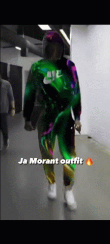 Man In Colorful Nike Outfit Walking GIF