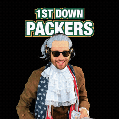 Man In Costume 1St Down Packers GIF