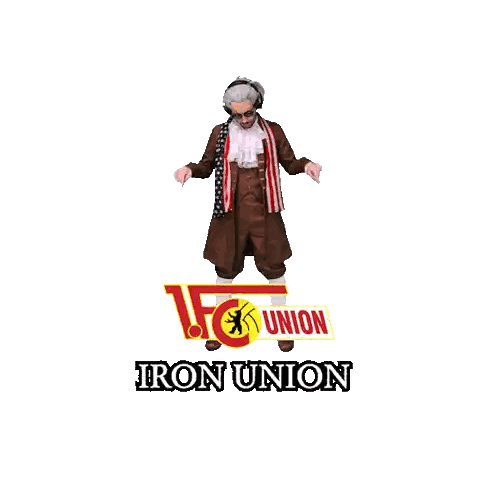Man In Costume Holding Union Sign Sticker