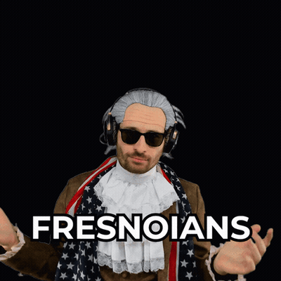 Man In Costume Saying Fresnoians GIF