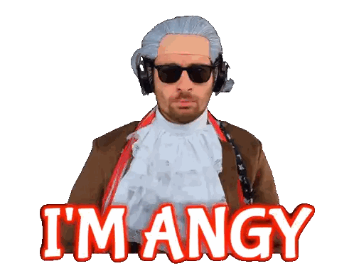 Man In Costume Saying Im Angry Sticker