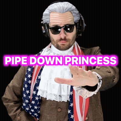 Man In Costume Saying Pipe Down Princess GIF