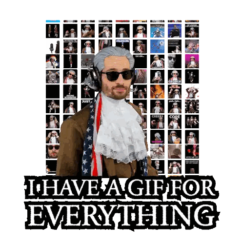 Man In Costume With I Have A Gift For Everything Sticker