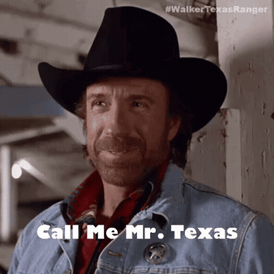 Man In Cowboy Hat And Badge Says Call Me Mr Texas GIF