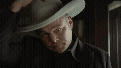 Man In Cowboy Hat And Black Shirt GIF