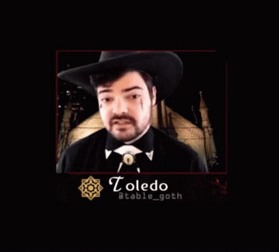 Man In Cowboy Hat And Bow Tie Named Toledo GIF
