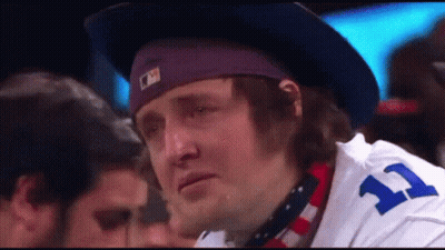 Man In Cowboy Hat And Jersey Number 11 GIF