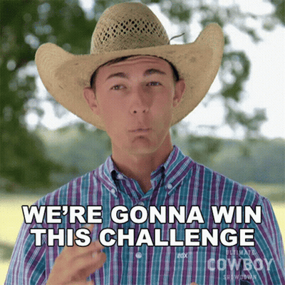 Man In Cowboy Hat And Plaid Shirt: We're Gonna Win This Challenge GIF