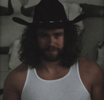 Man In Cowboy Hat And So High Tank Top GIF