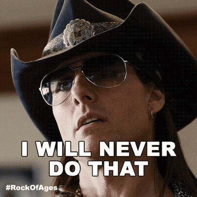 Man In Cowboy Hat And Sunglasses Saying I Will Never Do That GIF