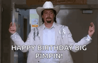 Man In Cowboy Hat And White Jacket In Doorway GIF