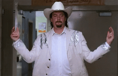 Man In Cowboy Hat And White Jacket GIF