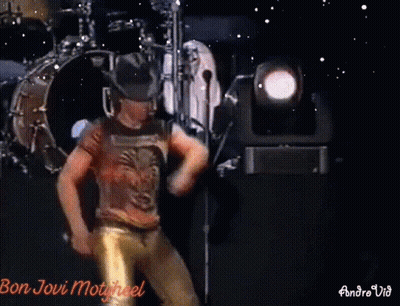 Man in Cowboy Hat Dancing Bon Jovi