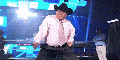 Man In Cowboy Hat Dancing On Stage GIF