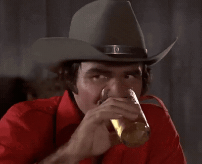 Man In Cowboy Hat Drinking Beer GIF