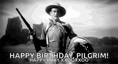Man In Cowboy Hat Holding Gun And Horse GIF