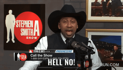 Man In Cowboy Hat In Front Of Stephen Smith Show GIF