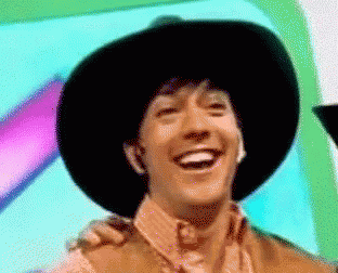 Man in Cowboy Hat Laughing