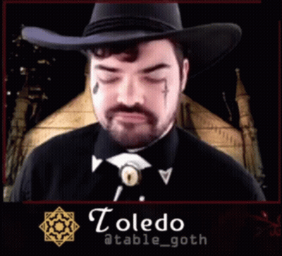 Man In Cowboy Hat Named Toledo GIF