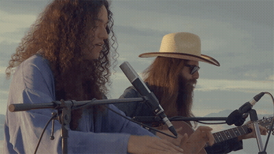 Man In Cowboy Hat Playing Guitar And Singing GIF