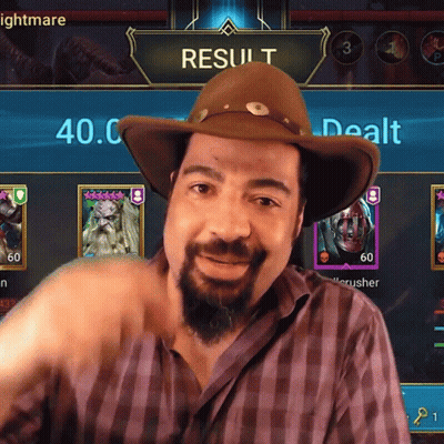 Man In Cowboy Hat Pointing At Result Screen GIF