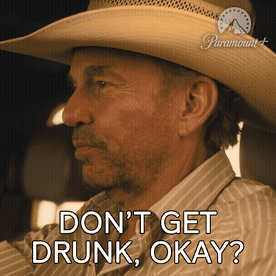 Man In Cowboy Hat Saying Don't Get Drunk Okay GIF