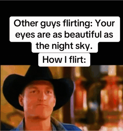 Man In Cowboy Hat Saying Eyes Are Beautiful GIF