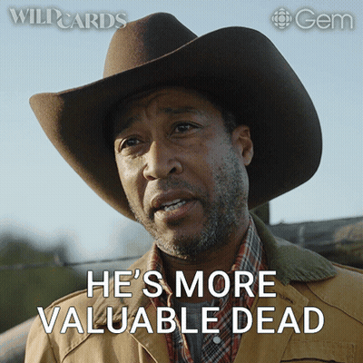 Man In Cowboy Hat Saying He's More Valuable Dead GIF