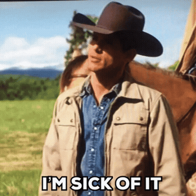 Man In Cowboy Hat Saying I'm Sick Of It GIF