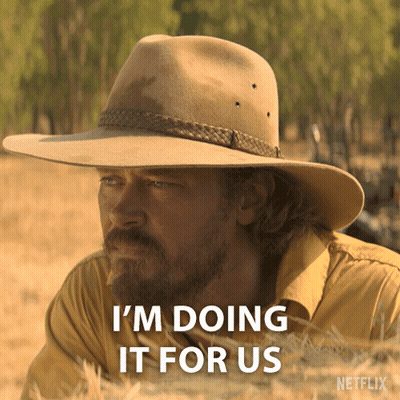 Man In Cowboy Hat Saying Im Doing It For Us GIF