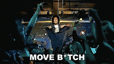Man In Cowboy Hat Saying Move B*tch GIF