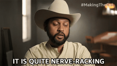 Man In Cowboy Hat Saying Quite Nerve-Racking GIF